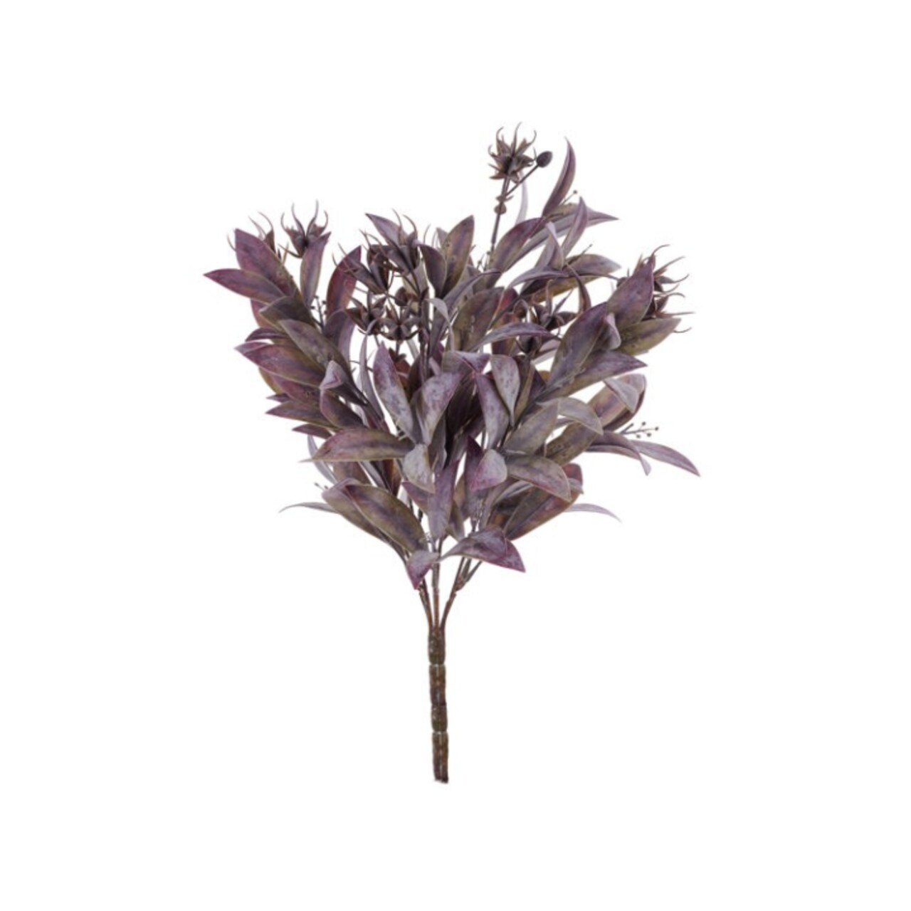 Fall Purple Leaf Bush 16" | Artificial Plastic Foliage Stem for Wreaths & Arrangements-FG642781